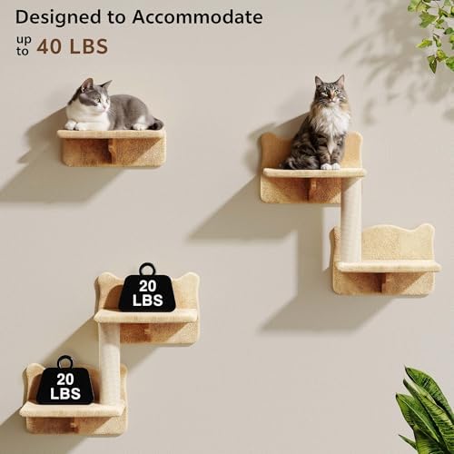 26-in-1 Cat Wall Shelves with Cat Tree - Image 4