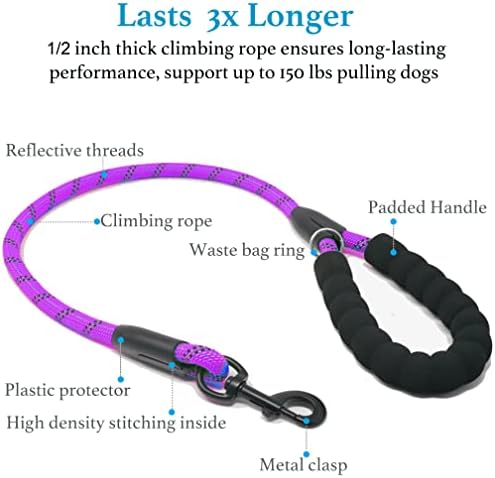 iYoShop Double Dog Leash, 360° Swivel, No Tangle, 25-150 lbs - Image 3