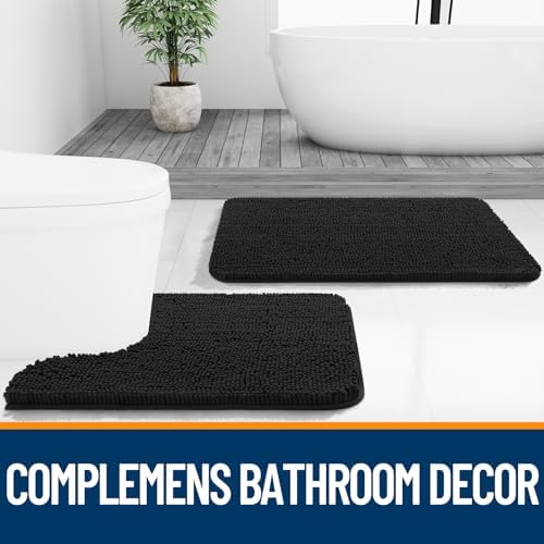 OLANLY Bathroom Runner Rugs 40x24, Extra Soft Absorbent Chenille Bath Rugs - Image 7