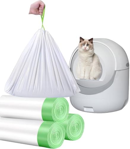 60 Count Cat Drawstring Litter Box Liners 26.6x16.7 inches 2Mils Super Thickfor by YYaaloa