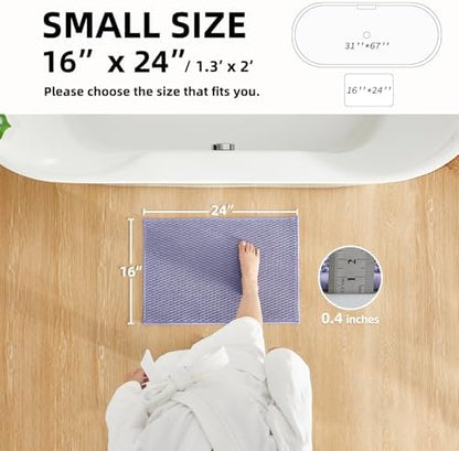 TYUU Bathroom Rugs Non Slip Washable, Super Absorbent Thin Bath Mat Small Quick - Image 2