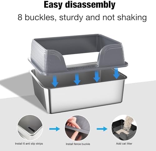 Suhaco XXXL Stainless Steel Litter Box - Image 4