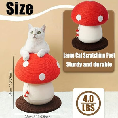 Mushroom Cat Scratcher, Sisal Cat Scratching Post - Image 4