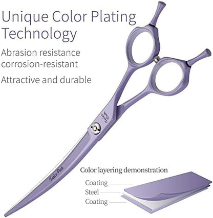 Curved Dog Grooming Scissors - Image 2