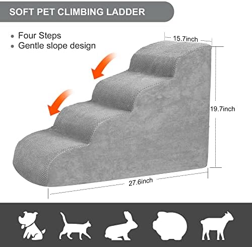 Dog Stairs for Small Dogs, High Density Foam Dog Steps, Extra Wide Non-Slip Pet - Image 2