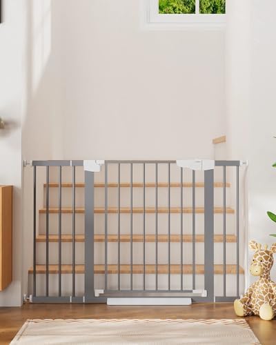 Cumbor 29.7-48 in Baby Gate for Stairs, Auto Close Dog Gate Indoor by Cumbor