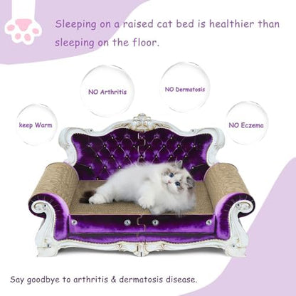 Luxury Cardboard Cat Scratcher Sofa Bed, Couch Shaped Cat Scratching Board - Image 6