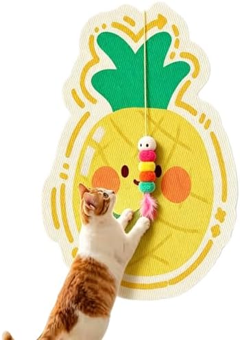 Cute Cat Scratching Mat Pineapple Wall Cat Scratcher by Unknown