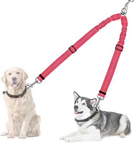 AUTOWT Double Dog Leash, No Tangle 360°Swivel Rotation Reflective Lead by AUTOWT