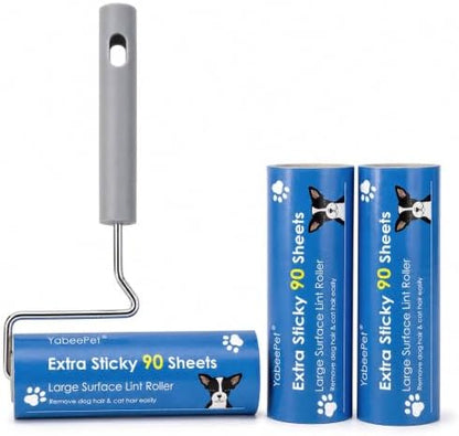 Extra Sticky Large Surface Lint Roller, 6.3'' Giant Lint Roller by Yabeepet