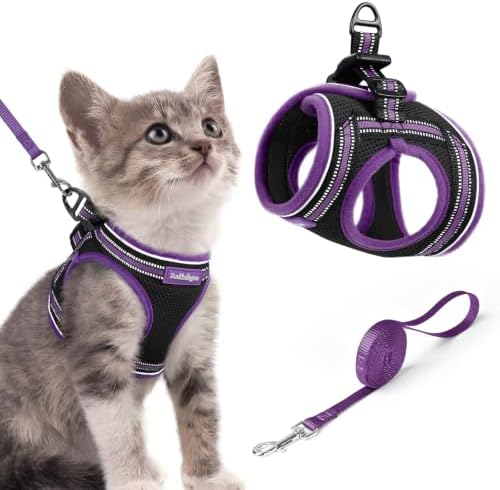 rabbitgoo Cat Harness and Leash Set, Step-in Soft Vest by rabbitgoo