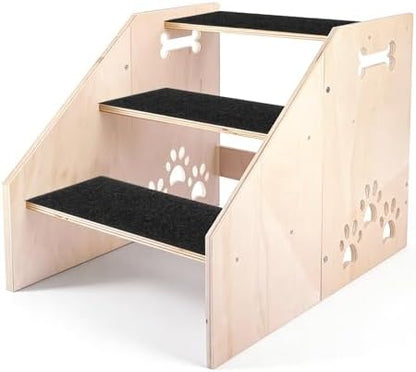 Dog Step, Wooden 3-Step Dog Stairs by Unknown