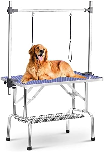 Pet Dog Grooming Table, Adjustable Large Heavy Duty Professional Foldable by Unknown