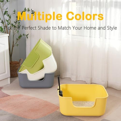 Large Cat Litter Box with High Sides, Cat Boxes - Image 2