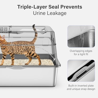 Aphyxen XL Stainless Steel Litter Box - Image 3