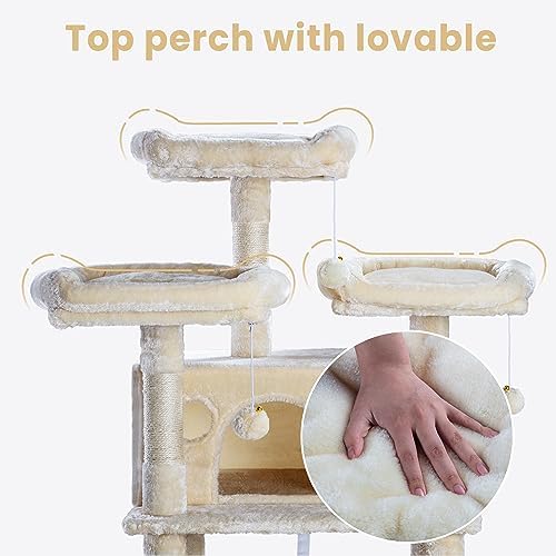 SHA CERLIN 68 Inches Multi-Level Large Cat Tree - Image 4