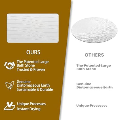 Extra Large Stone Bath Mat, Super Absorbent Diatomite Stone Mats - Image 6