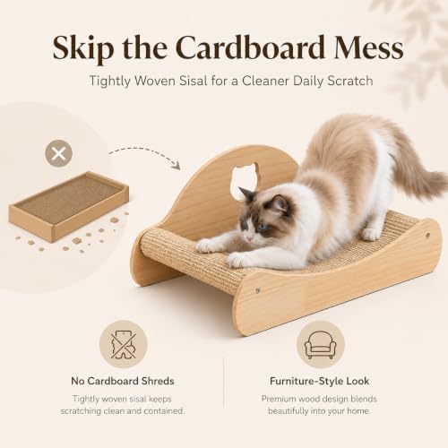 23" Large Sisal Cat Scratcher Lounge Bed - Image 2