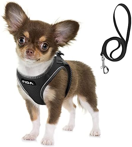 Fida Comfy Dog Harness with Leash, Soft Puppy Vest Escape Proof, Breathable by Fida
