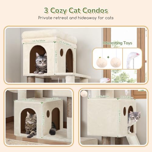 Globlazer Heavy Duty Cat Tree for Indoor Cats Large Adult - Image 3