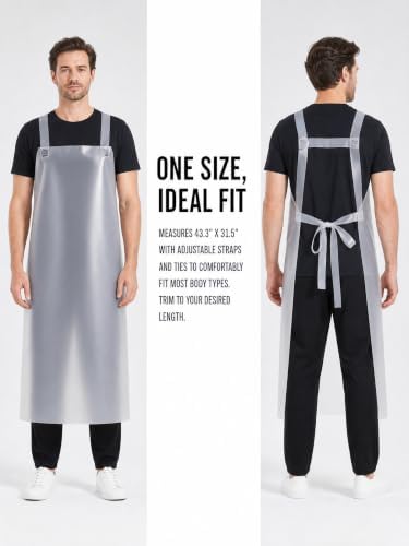 Molaxhome TPU Waterproof Apron Lightweight Oil-resistant Chef Apron - Image 5