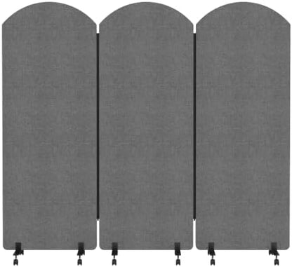 Soundproof Room Divider 72x66 Inches 3 Panel Office Partition by BENBOR