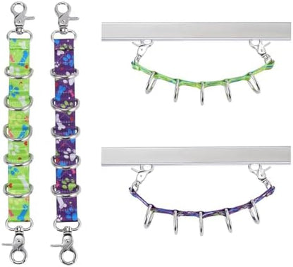 Dog Grooming Loops Table Supplies 2 Pack Cute Colorful Paw Pattern Restraint by FURSDOLY