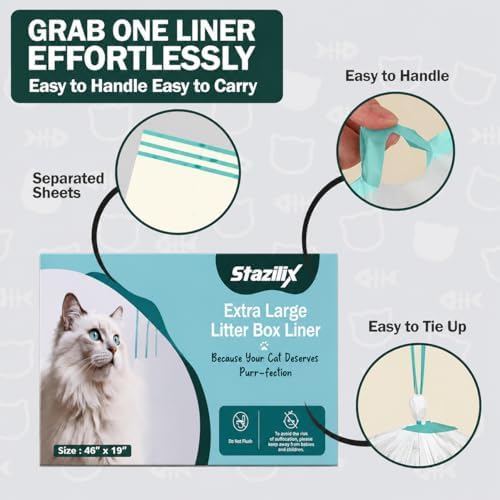 15 Count Extra Large Litter Box Liners, 46x19 Inches – Extra Thick - Image 5