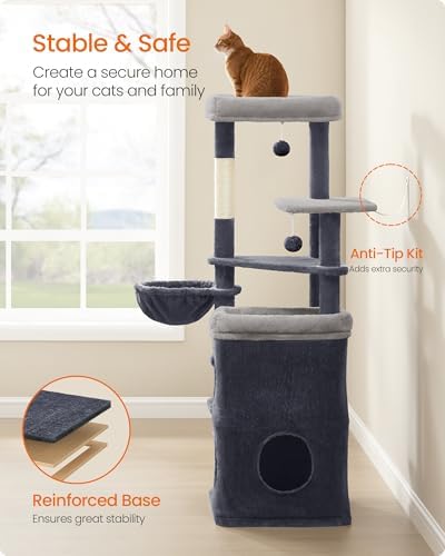 Feandrea Cat Tree Indoor, Dark Gray - Image 7