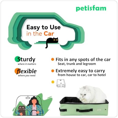 Travel Light with Covered Portable Cat Litter Box Without Any Mess. - Image 2
