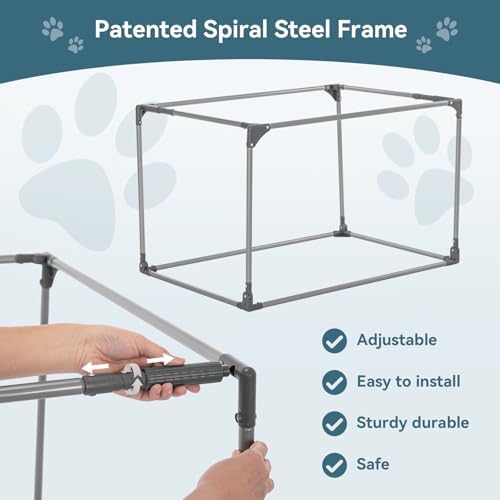 PETSFIT 40" Soft Portable Dog Crate – Patented Spiral Sturdy Frame, Collapsible - Image 3
