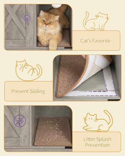 Hzuaneri Cat Litter Box Enclosure, Hidden Litter Box Furniture - Image 7