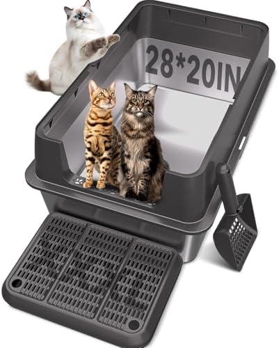 XXL Stainless Steel Litter Box by ICYAIR