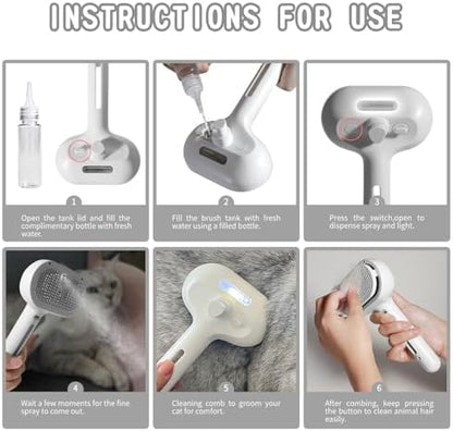 Susu & Wuwu Spray Cat Brush for Shedding - Image 5
