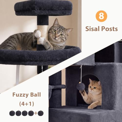 Gitelsnour 78.7'' Cat Tree Tower, 4 Cat Condos - Image 5