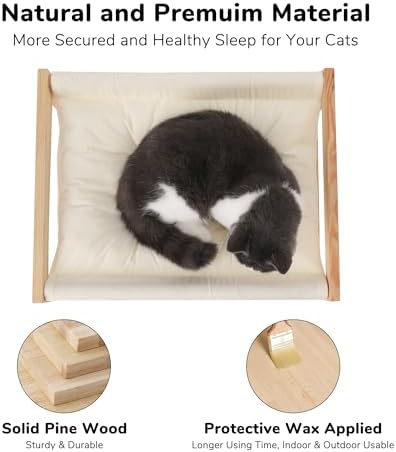 FUKUMARU Large Cat Hammock, Raised Dog Bed - Image 5