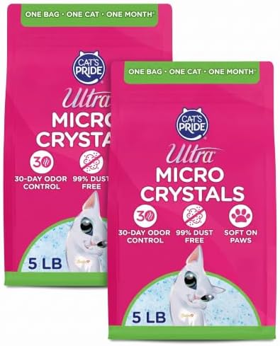 Ultra Micro Crystals UNSCENTED Premium Non-CLUMPING CAT Litter, 5-LB Bag by ULTRA