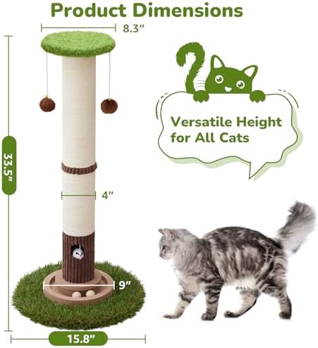Woochpet 34" Tall Cat Scratching Posts, Heavy Duty and Thicker Cat Scratcher - Image 2