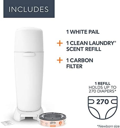Diaper Genie Complete Diaper Pail – Includes 1 Refill & 1 Carbon Filter - Image 2