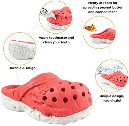 Natural Rubber Slipper Dog Chew Toy, Durable Teeth Cleaning Toy - Image 3