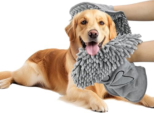 Dog Towel, Quick Dry Chenille Microfiber Pet Bath Towel by Unknown