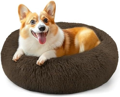 28in Large Dog Bed, Calming Donut Bed by Hoewina