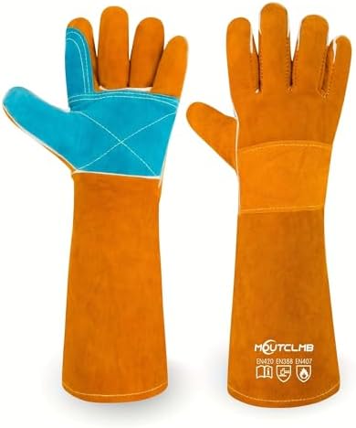 17.7In Cat Gloves, Animal Handling Gloves Bite Proof by MOUTCLMB
