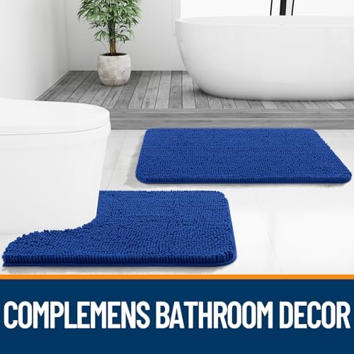 OLANLY Bathroom Runner Rugs 59x24, Extra Soft Absorbent Chenille Bath Rugs - Image 7