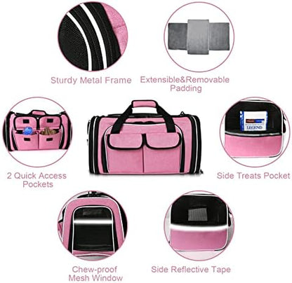 Estarer Soft Sided Pet Carrier Airline Approved, 4 Sides Expandable Collapsible - Image 6
