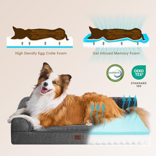 EHEYCIGA Orthopedic Dog Bed Medium Size Dogs, Memory Foam Dog Bed - Image 3
