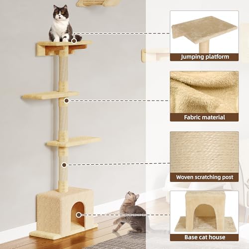 26-in-1 Cat Wall Shelves with Cat Tree - Image 3