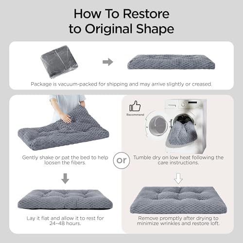 Bedsure XL WashableDog Bed for Crate, Soft Bubble Fleece, Extra Large 41" - Image 5