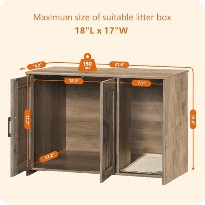 Dwanton Cat Litter Box Enclosure, - Image 6