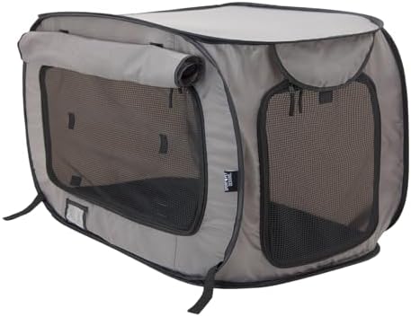 SportPet Designs Large Pop Open Kennel, Portable Cat Cage Kennel, Waterproof - Image 2